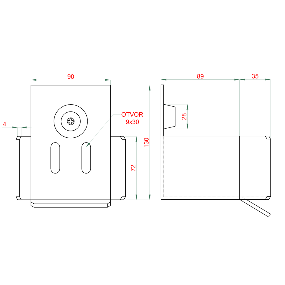 W Set70/Fe-F 70x70x4mm samonosný systém  do 200kg/4m otvor, profil čierny