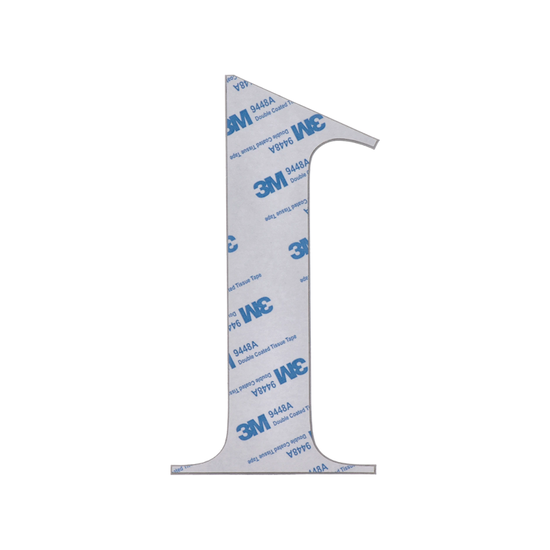 EB1-CD3M156 Číslo domové 1, (156x1.5mm), s 3M páskou, brúsená nerez K320 / AISI 304