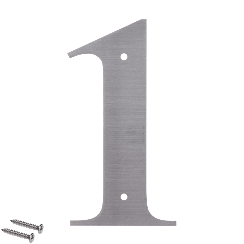 EB1-CD127-00- Číslo domové 0, (156x1.5mm), s dierami, brúsená nerez K320 / AISI 304