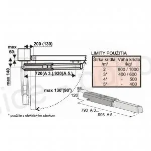 CAME ATI - 2x ATI 3000,1x ZF-1N,1X AF-43-S,1x DIR-10,1x AT04EV, 230 V, pre 2-krídlovú bránu do 6m