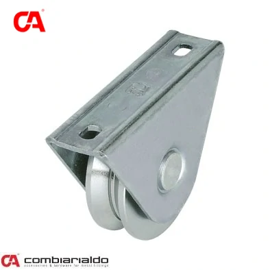 C411/60 V profil kladka ø 60mm s oporou Combi Arialdo, V profil, nosnosť 100kg