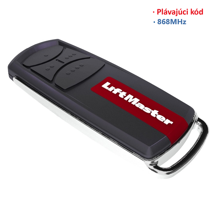 Liftmaster TX4EVF - 4-kanálová ovládač - 868 MHZ, Plávajúci kód, Modrá LED