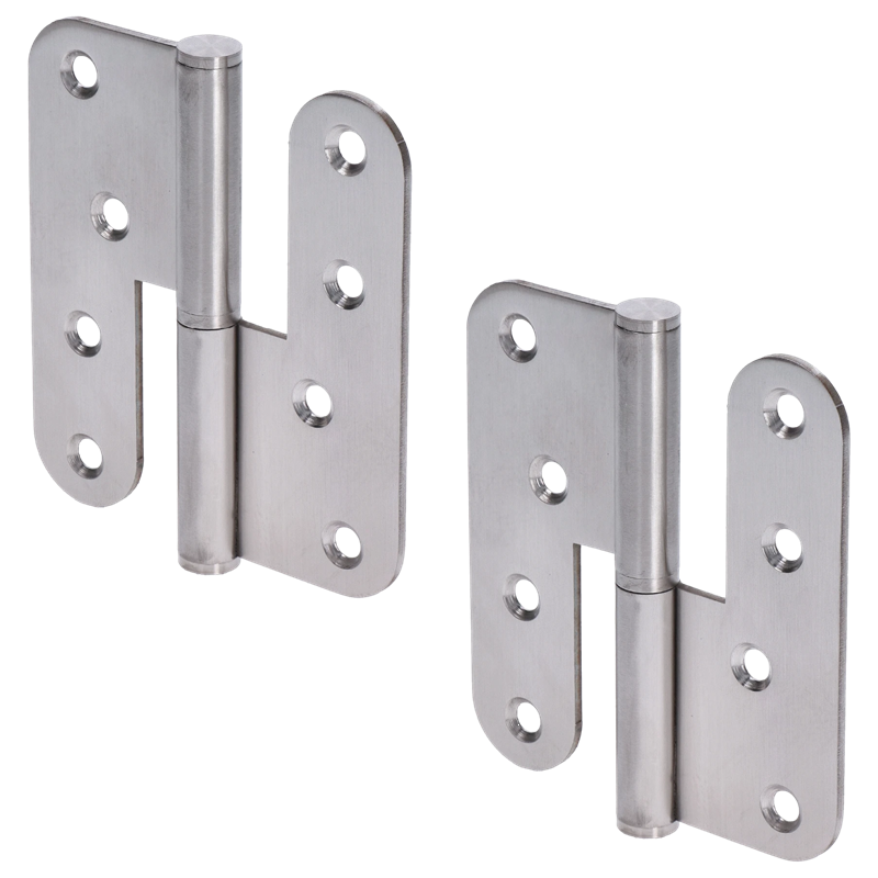 EB1-ZP02-P - nerezové pánty 2ks (pravé), 100x88x2.5mm, max. nosnosť: 80 kg (2 pánty), brúsená nerez K320 /AISI304