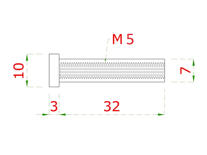 EB1-LZM5 úchyt pre držiak na nerezové lanko, so závitom M5, brúsená nerez K320/AISI304