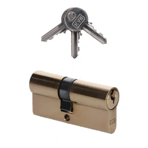 VL65 cylindrická vložka 30x35mm, mosadzná, 3 kľúče, skrutka M5x65mm