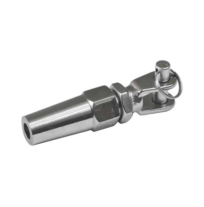 úchyt pre nerezové lanko 6mm, brúsená nerez K320 /AISI304