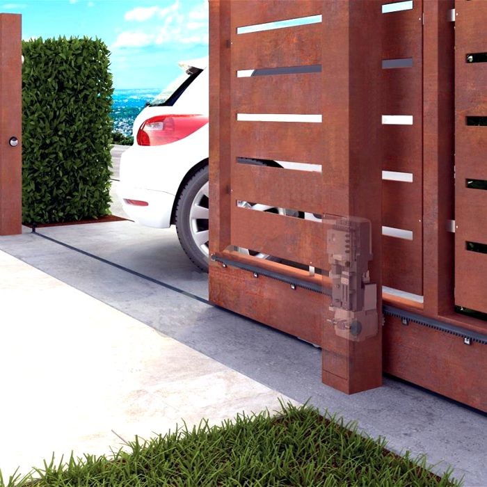 NAKED pohon pre posuvnú bránu do 400kg, motor 24V,250W,6Nm, elektronika NKA3