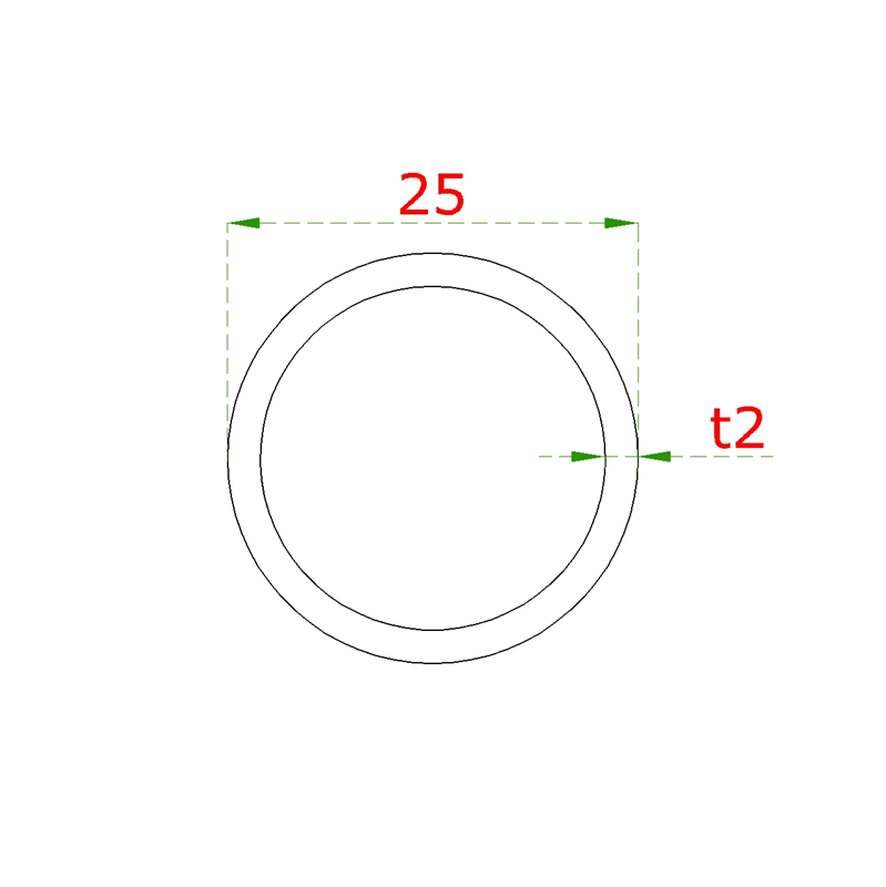 EB1-TR25 trubka ø 25x2 mm, brúsená nerez K320 /AISI304; cena za 1m kus