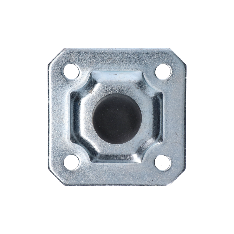 W386.1 nastaviteľný doraz posuvných brán, platňa 100x100mm, pozinkovaný