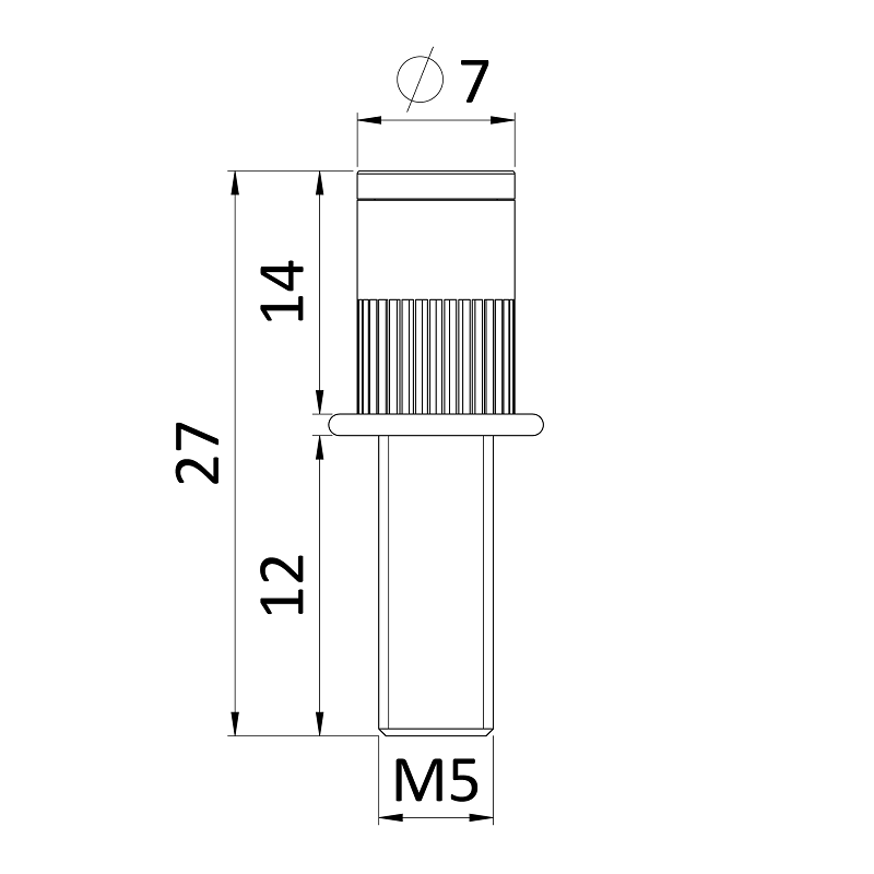 E1-NS5 M5 Nitovacie nerezové skrutky