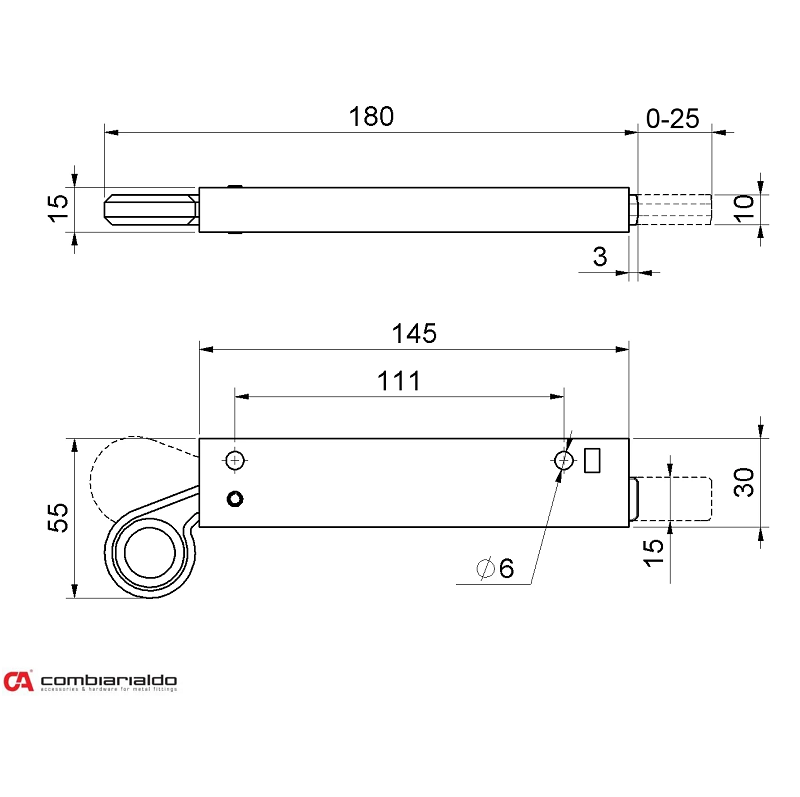 C301 mechanické zaistenie pre krídlové brány Combi Arialdo