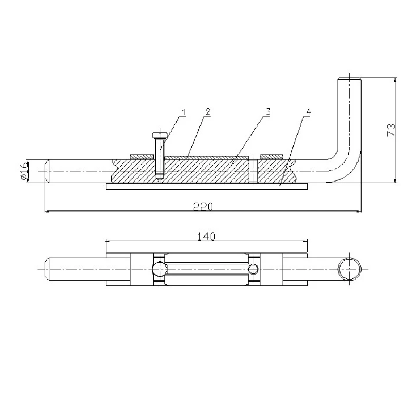 ZR520Zn rígeľ ø 16mm, L: 200mm, pozinkovaný