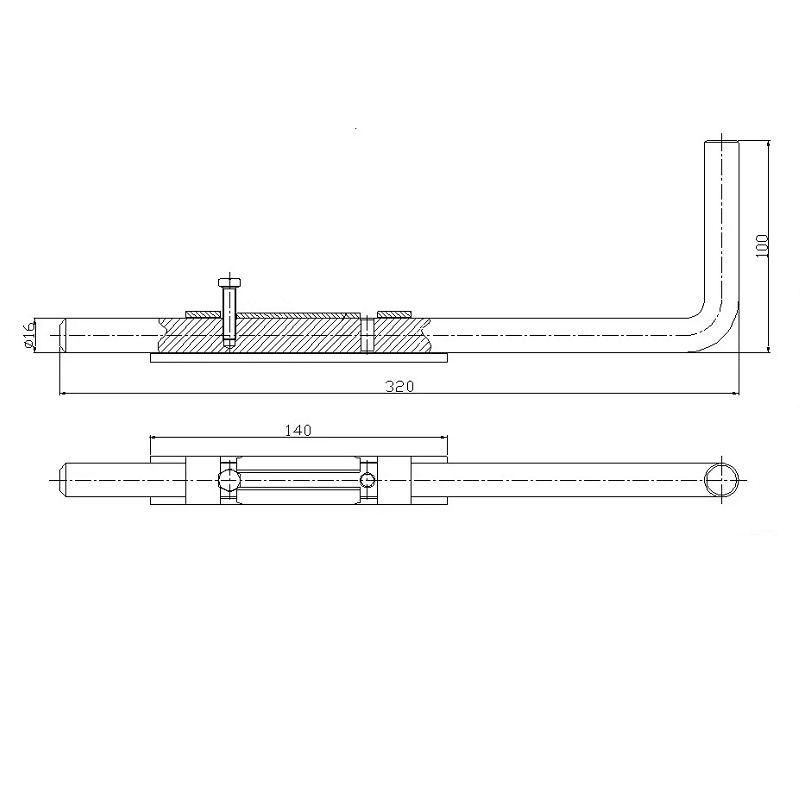 ZR530Zn rígeľ ø 16mm, L: 300mm, pozinkovaný
