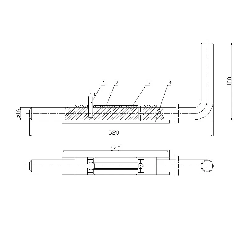 ZR550Zn rígeľ ø 16mm, L: 500mm, pozinkovaný