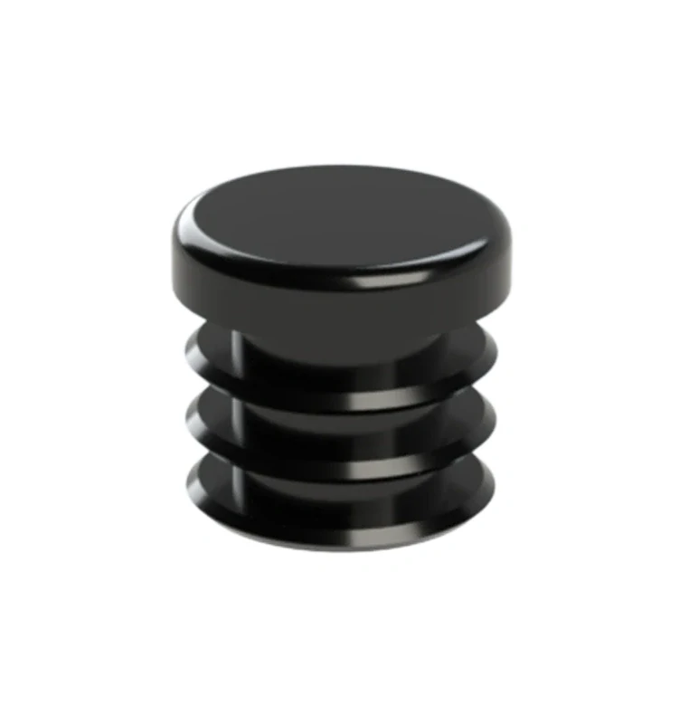 ZO18BLACK Vnútorná krytka guľatá ø 18 mm, plastová, čierna