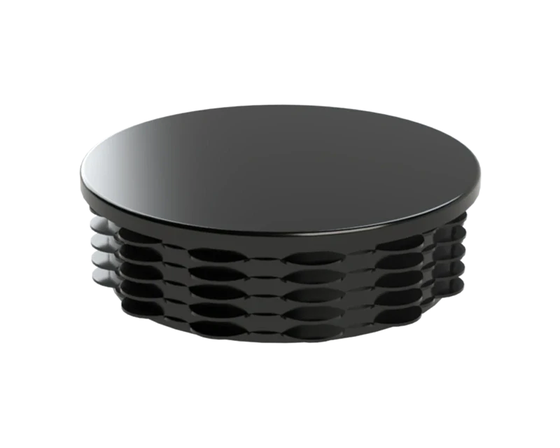 ZO70BLACK Vnútorná krytka guľatá ø 70 mm, plastová, čierna