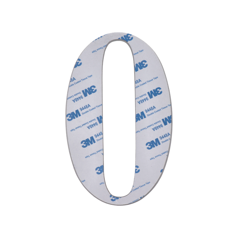 EB1-CD3M127-09 Domové číslo 9, (127x1.5mm), s 3M páskou, brúsená nerez K320 / AISI 304