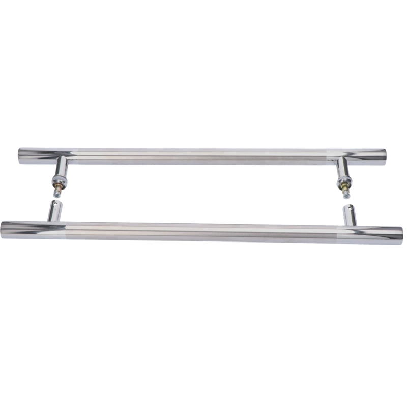 EB1-DM23 - nerezové madlo na dvere (600mm / ø 25mm), na sklo 8-12mm, leštená / brúsená nerez K320 /AISI304