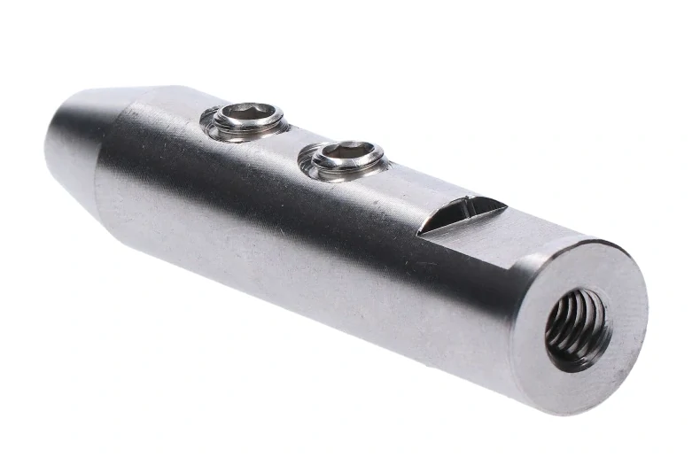 EB1-LV4 Úchyt so závitom M6 pre nerezové lanko ø4mm, brúsená nerez K320/AISI304