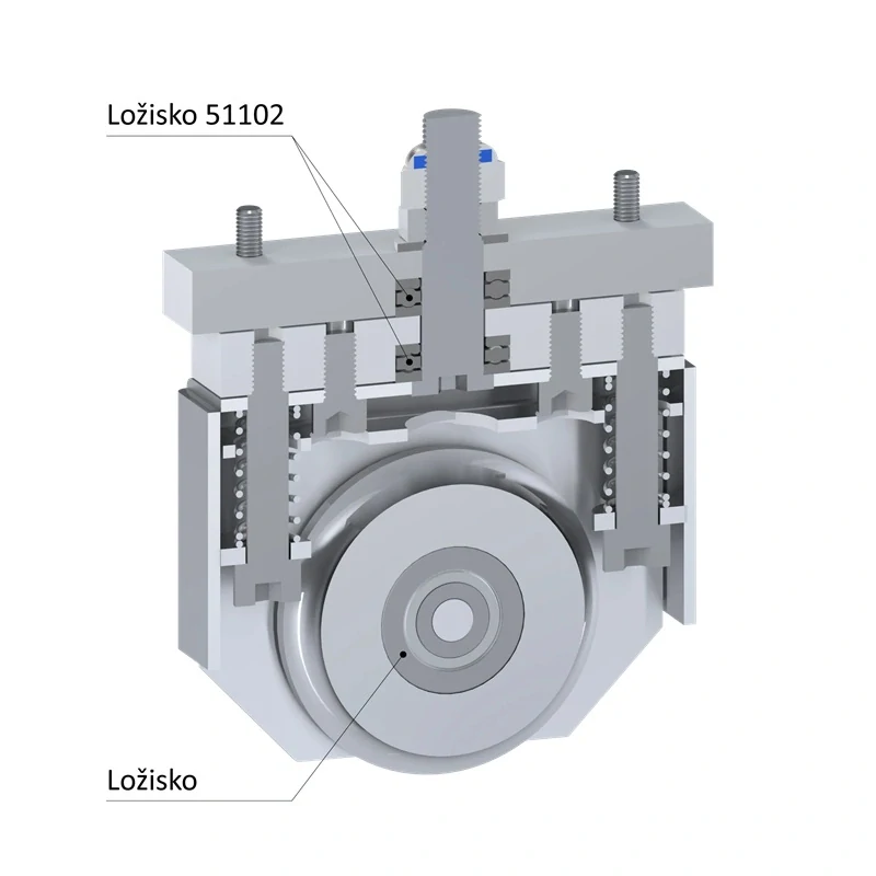 C4010/80/16U - Otočné vodiace koliesko Combi Arialdo 80mm, pre U profil ø16mm