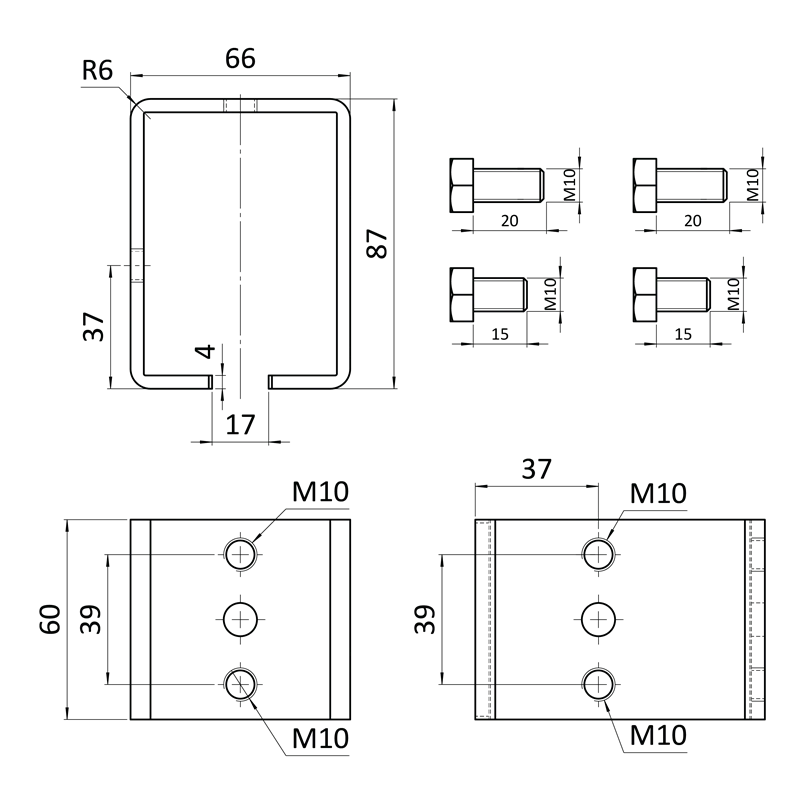 C330G- Spojka pre profil C920G závesného systému KVN gate systems