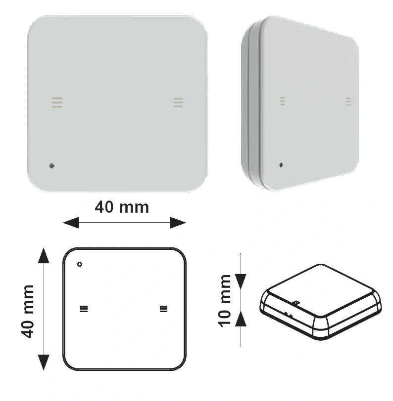 KEY TO1M vysielač 1-kanál, dotykový, 433 MHz, plávajúci kód