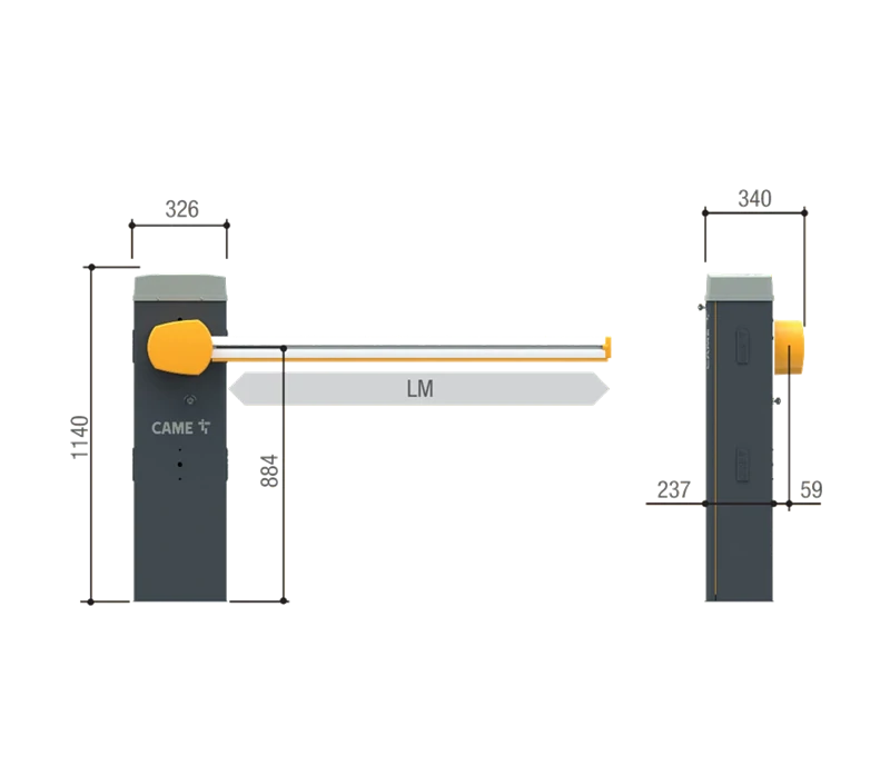 Came KIT GARD GLS40AGS závora do 4 m, intenzívne používanie, RAL 7024