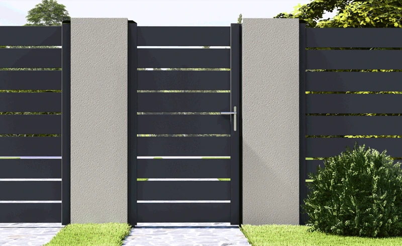 AL-BR-PER-2 Personálna bránka, hliníková, šírkovo nastaviteľná, 1000 x 1803 mm