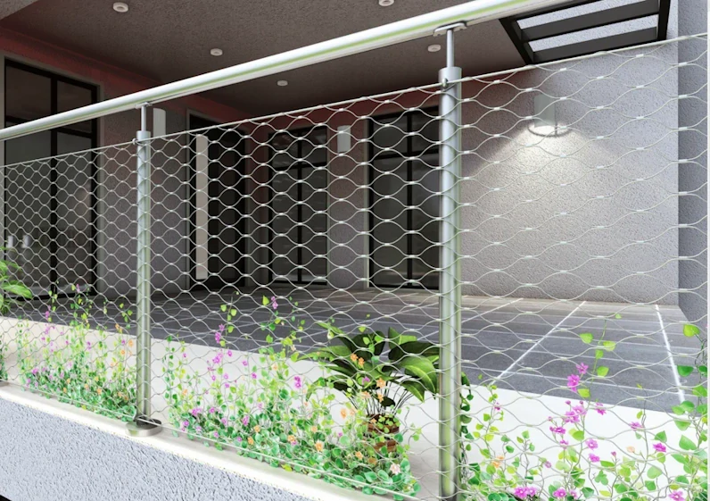 EB2-0225-1.4-60x104 Lanková sieť, 1,4 x 25 m, oko 60 x 104 mm, ø 2 mm, AISI 316