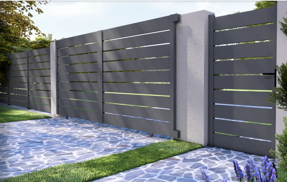 AL-BR-SLI-2 Posuvná brána, hliníková, 4000 x 1803 mm