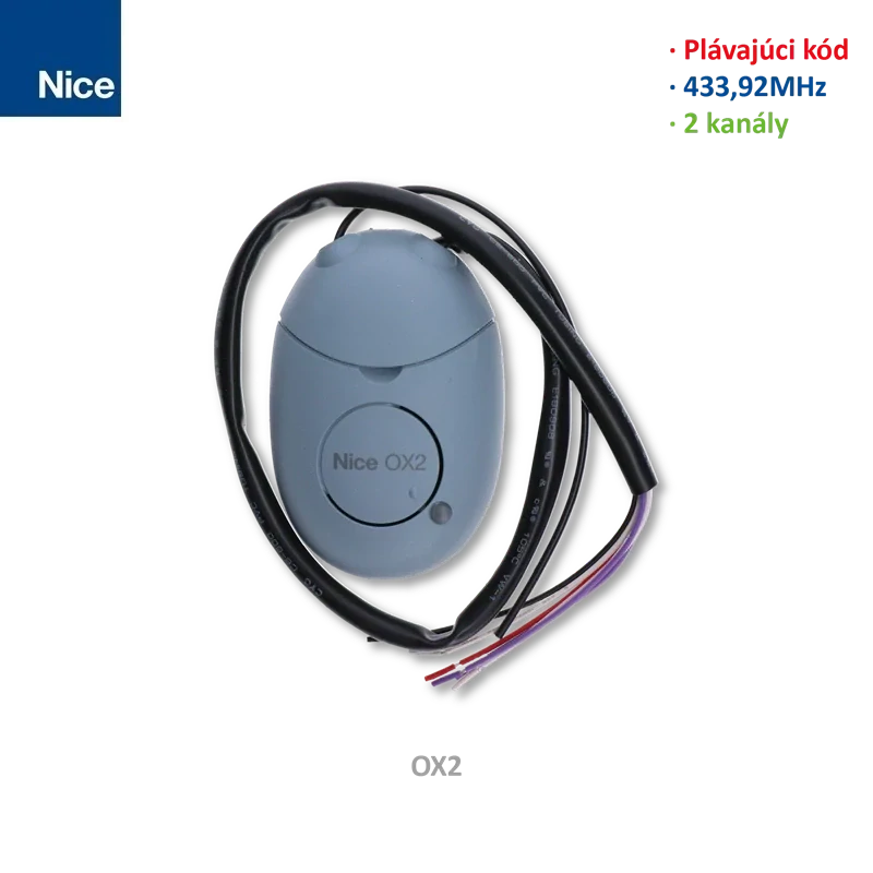 NICE FLOX2R externý prijímač, plávajúcim kódom, - NÁHRADA OX2