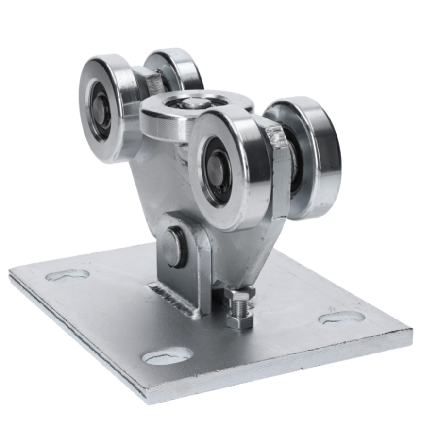 C Set-P-4/Fe-K PICCOLO-Klasik samonosný systém 69x69x4mm posuvnej brány do 200kg/4,5m otvor (C399P-4/ Fe 1x6m čierný profil, C395KIT/ P-K 1ks) intenzívna prevádzka
