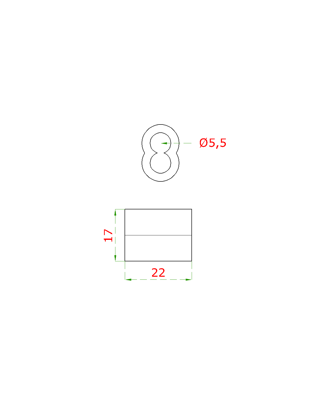 hliníková lisovacia spojka pre 5.0mm lanko