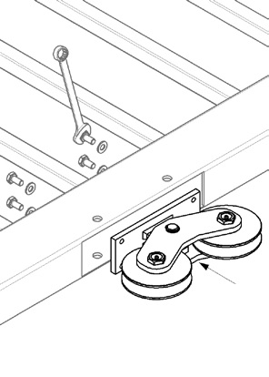 C600/120 koliesko dvojité ø 120mm Combi Arialdo, nosnosť 1100 kg, Zn, profil - U20
