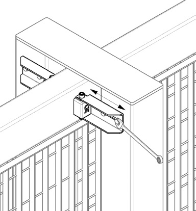 C459G horné vedenie brány Combi Arialdo s nylonovým kolieskom 60x82mm a krytom