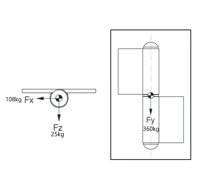 C240/160SX pánt s platňou dvojdielny 160mm (ľavý)