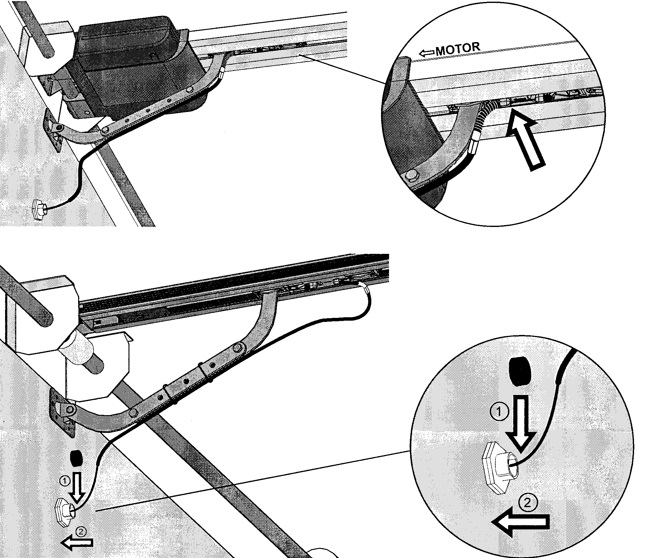 KEY HAL1 mechan. odblok. pre sekcion. br. so zámkom a lankom s bowdenom pre motor HALO