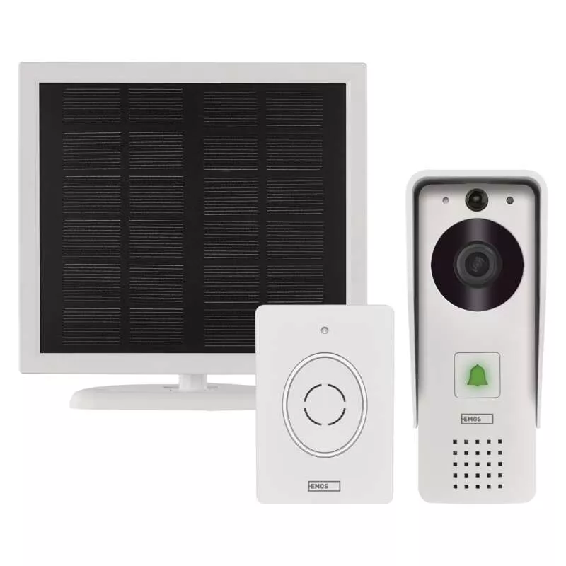 H4030 GoSmart Domový bezdrôtový batériový videozvonček IP-09D s wifi a solárnym panelom