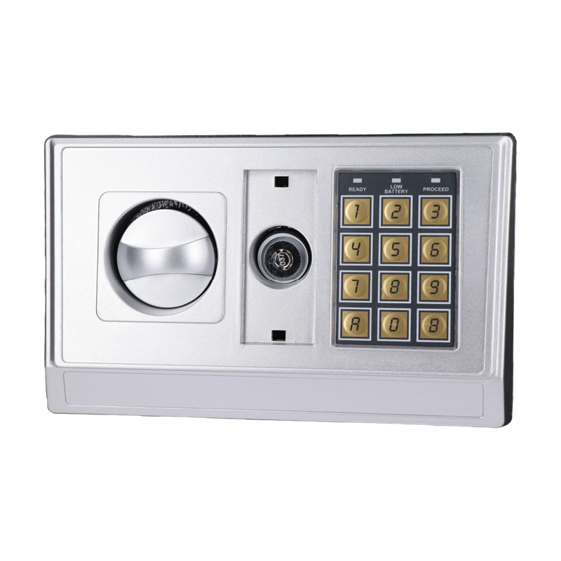 TR-350x250 - Nábytkový elektronický trezor (350x250x250mm), hrúbka: dverí 3mm, telo 1mm, vnútorné rozmery 245x185x245mm, farba: čierna