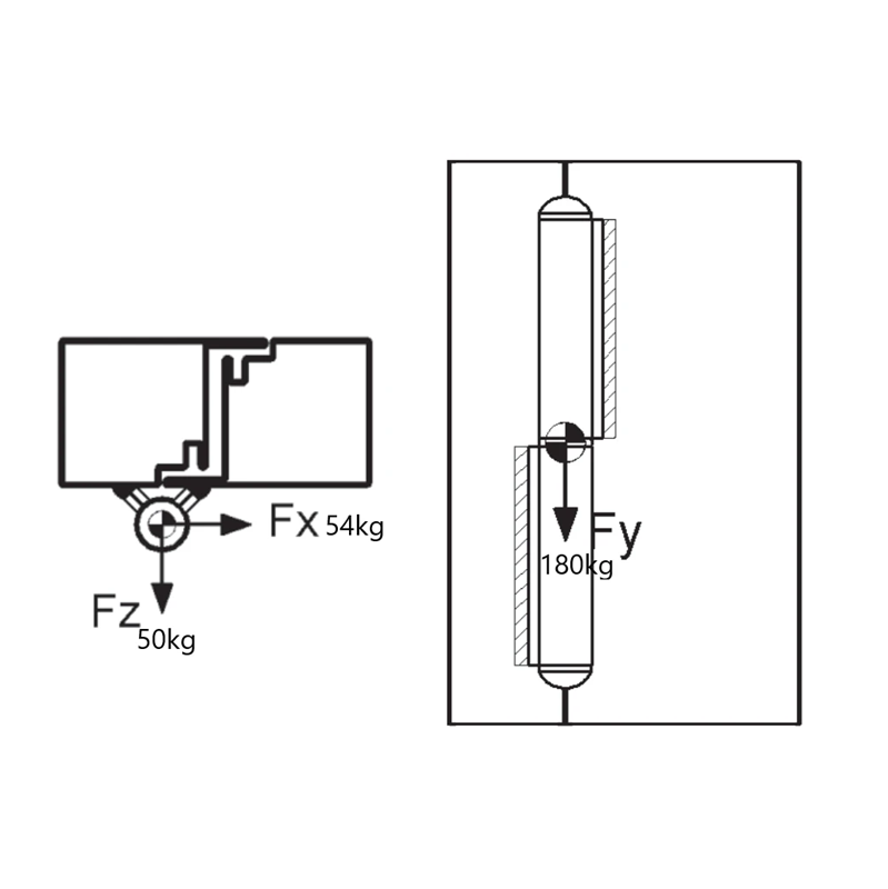 C109IX/100 - nerezový pánt dvojdielny 100x13mm /AISI304