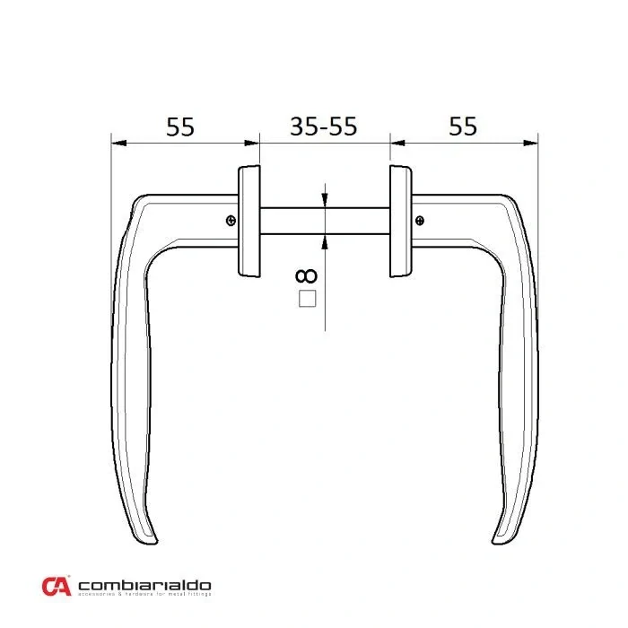 C320/30-50 kľučka Al, na profil 35-55mm, pár