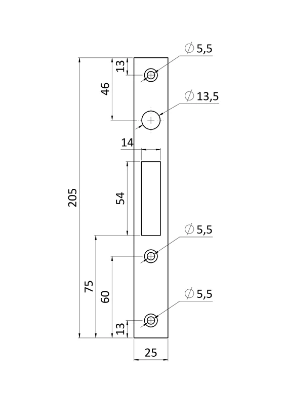 ZMH40L Lišta pre hákový zámok, pre KZK4420PB a KZK6420PB