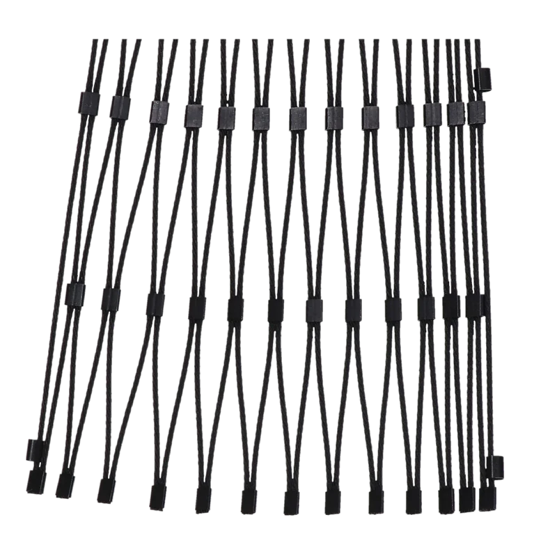 EB1-0210-60x104-B Čierna lanková sieť, 0,8 x 10 m, oko 60 x 104 mm, ø 2 mm, AISI 304