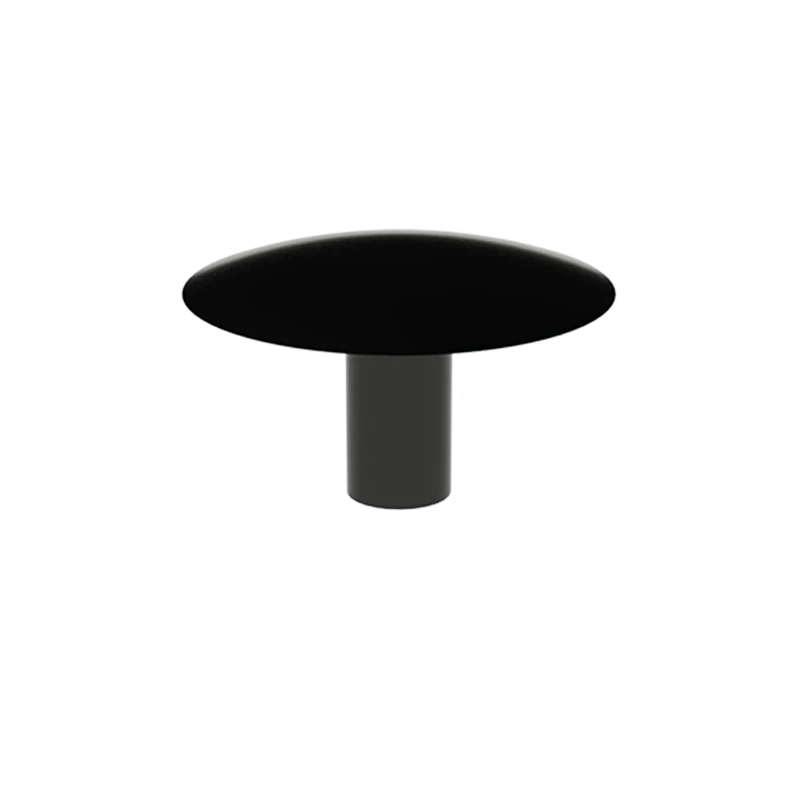 ZDO12x3BLACK Vnútorná krytka guľatá ø 12 mm, otvor ø 3 mm, čierna, plast