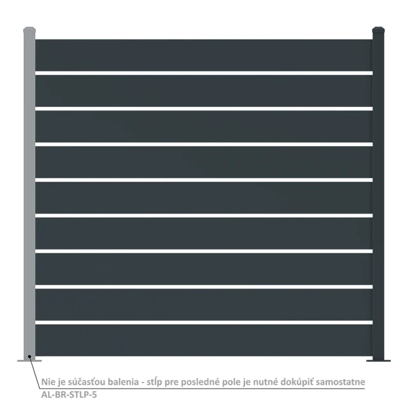 AL-BR-PROF-2 Lišta k stĺpiku AL-BR-STLP-5