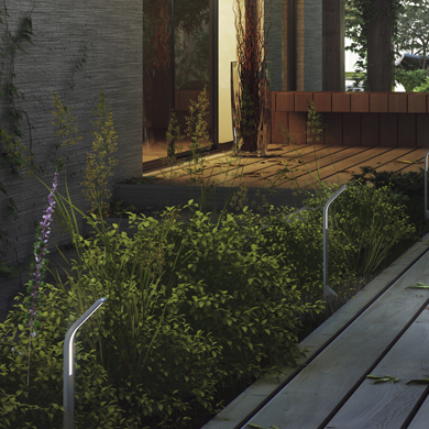 KEY 9 STIKDW Vonkajšie LED osvetlenie, H = 404mm, celohliníkové telo