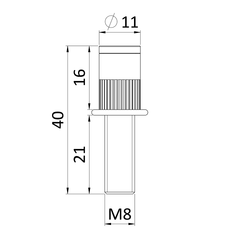 E1-NS5 M5 Nitovacie nerezové skrutky