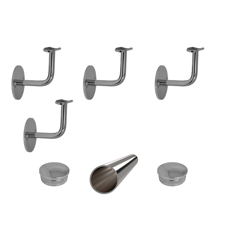 EL1-M350 - 4ks úchyt, madlo ø 42.4mm s ukončením