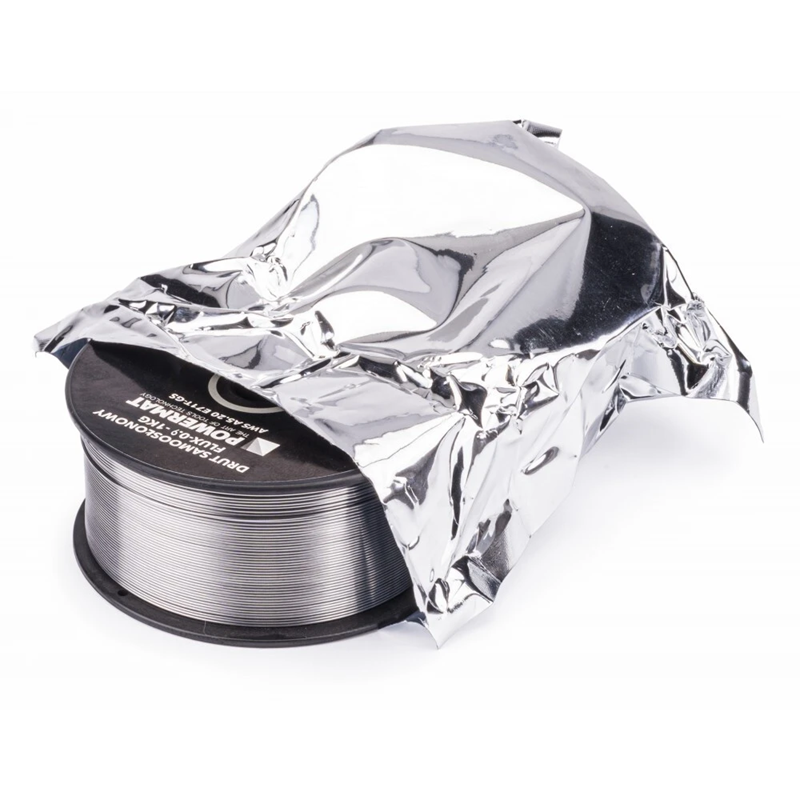 E71T-GS-0.9 - drôt zvárací FLUX - 0.9mm, Metóda: MIG (Flux / FCAW) , Priemer cievky: 100 mm , Vnútorný priemer: 17 mm, 1 kg.