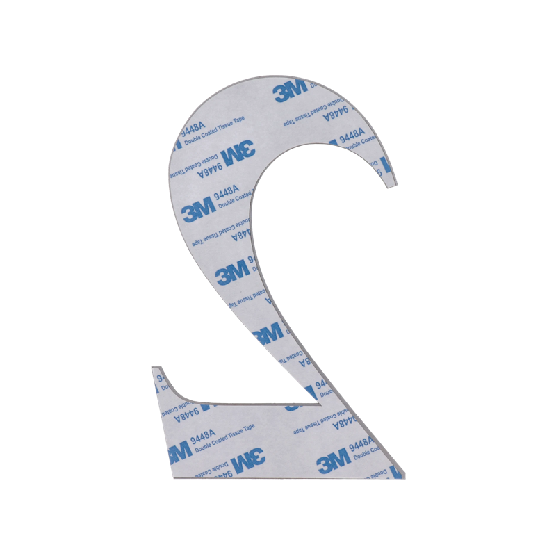 EB1-CD3M127-09 Domové číslo 9, (127x1.5mm), s 3M páskou, brúsená nerez K320 / AISI 304